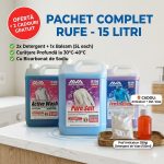 PACHET 3x5L: 2X5L Detergent Haine Albe si Detergent Haine Colorate +5L Balsam + 2 Cadouri
